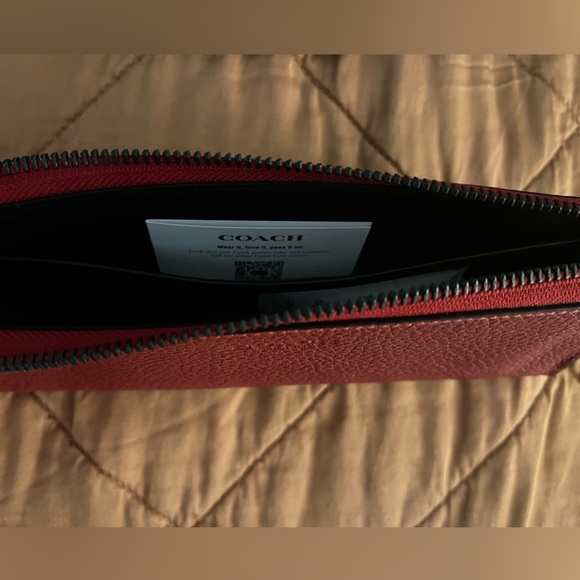 NWT Red Coach Pencil Pouch - Picture 2 of 3